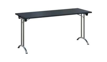 SLC 160 chrom skládací jednací stůl 1600x600, deska 25 mm, podnož chrom, deska antracit